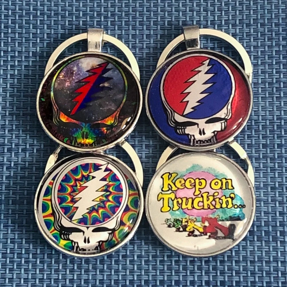 Grateful Dead Keychains SNOOPY WOODSTOCK STEAL YOUR FACE Keychain Custom Made